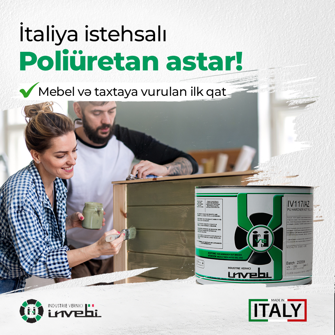 Poliuretan astar mebel ve taxta ucun